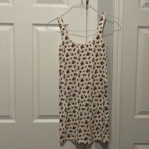 White flower mini dress